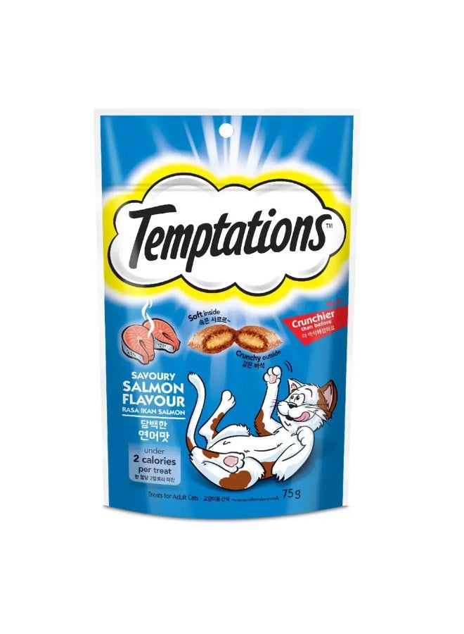 Temptations Temptation Salmon Cat Treats 75g - Image 1